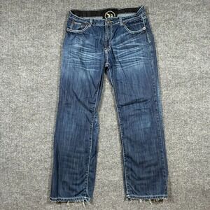DO Denim Mens Straight Jeans Size 36 Medium Wash Casual Pockets Mid Rise